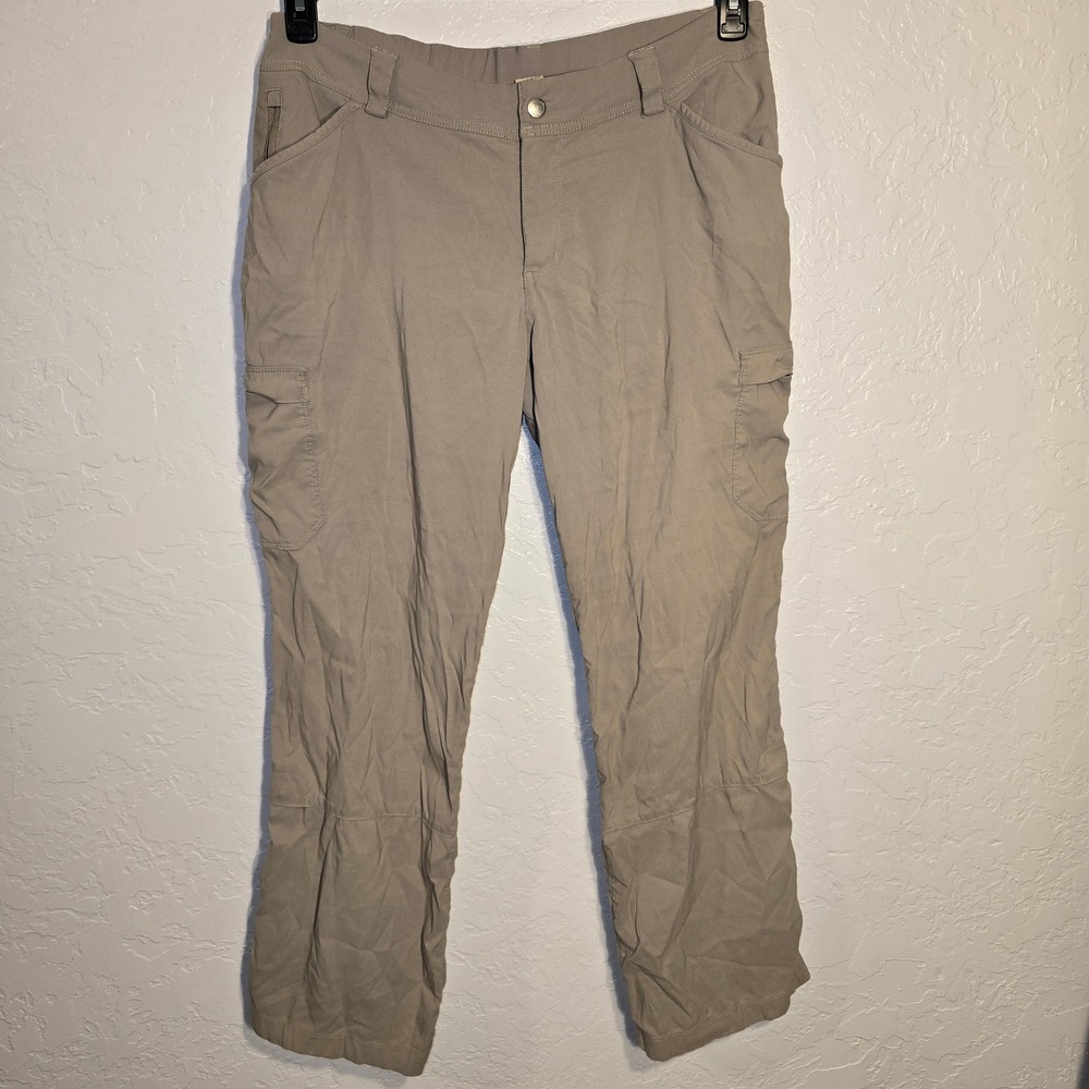 Duluth CO Cargo Pants Khaki womens 14 Lightweight Hiking roll tab 36x31 Outdoor
